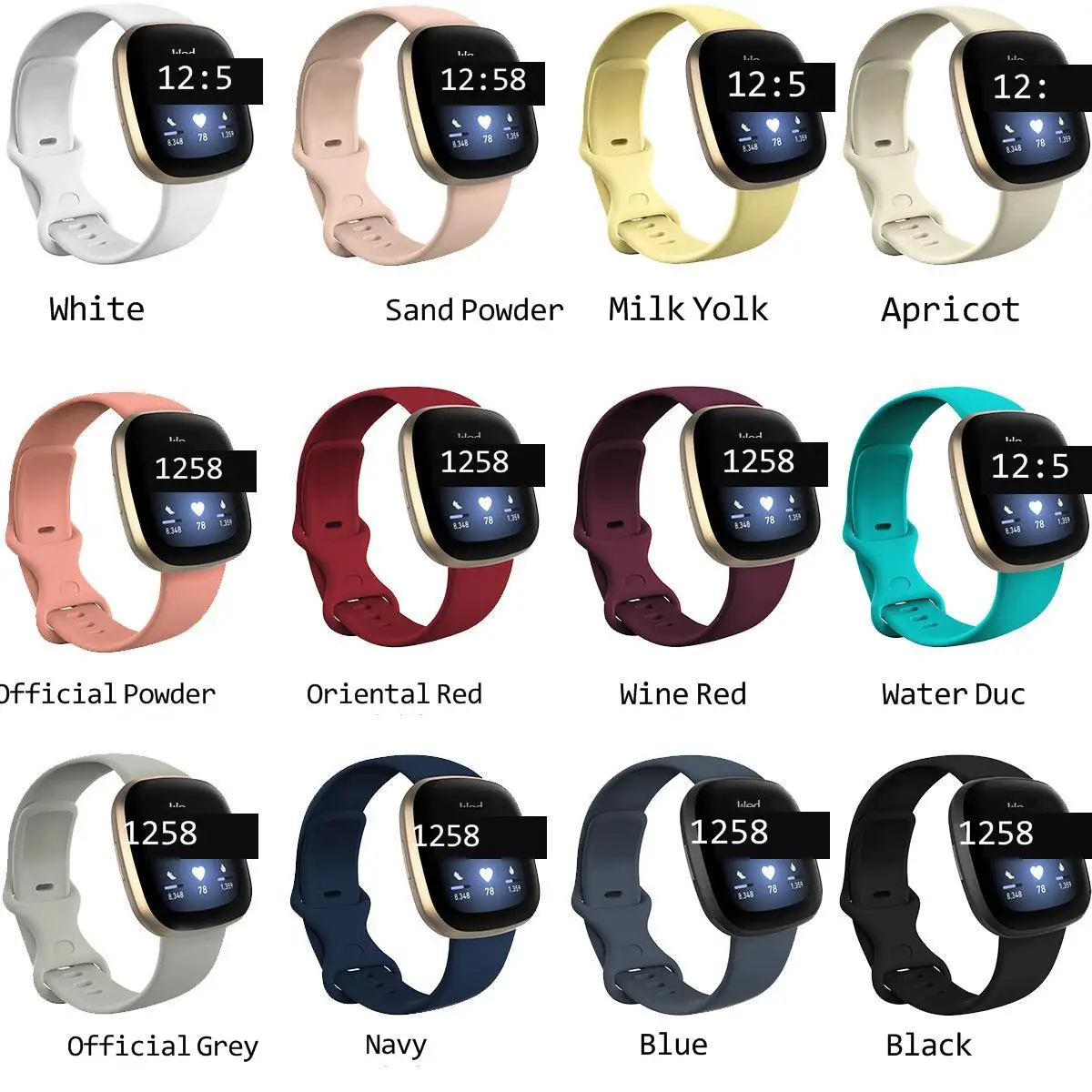 

Ремешок для часов uhgbsd, браслет, аксессуары, ремешок для умных часов Fitbit Versa3, силиконовый ремешок из ТПУ