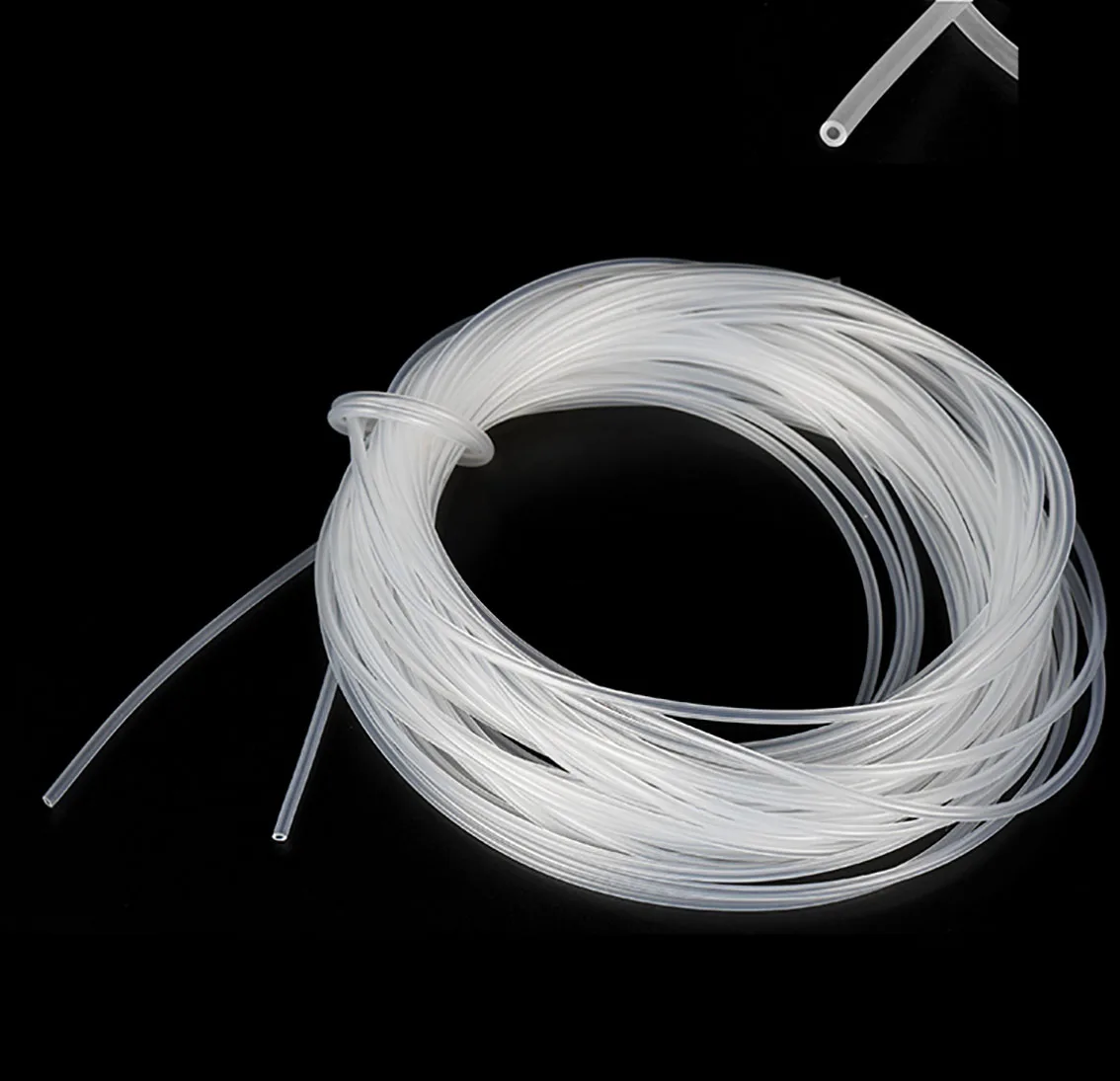 5M ID 0.3 0.5 1 1.5 2-6mm Food Grade Transparent Silicone Rubber Hose High Temperature Resistance Flexible Silicone Tube