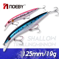 Noeby Minnow Fishing Lure 125mm 19g Floating Wobbler Shallow Trolling High Quality Artificial Hard Bait for Sea Fishing Lures