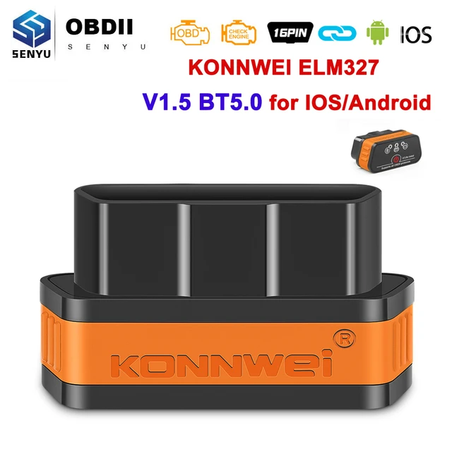 Elm327 V 1.5 Scanner De Voiture, Outil De Diagnostic, Prise Obd2, Bluetooth,  Compatible Avec Puce Pour Android - Lecteurs De Code Et Outils De  Numérisation - AliExpress