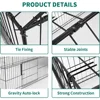 Chicken Coop 130” X 40” Chicken Run Pen with Waterproof Cover Outside Portable Chicken Cage Enclosure Tractor 3