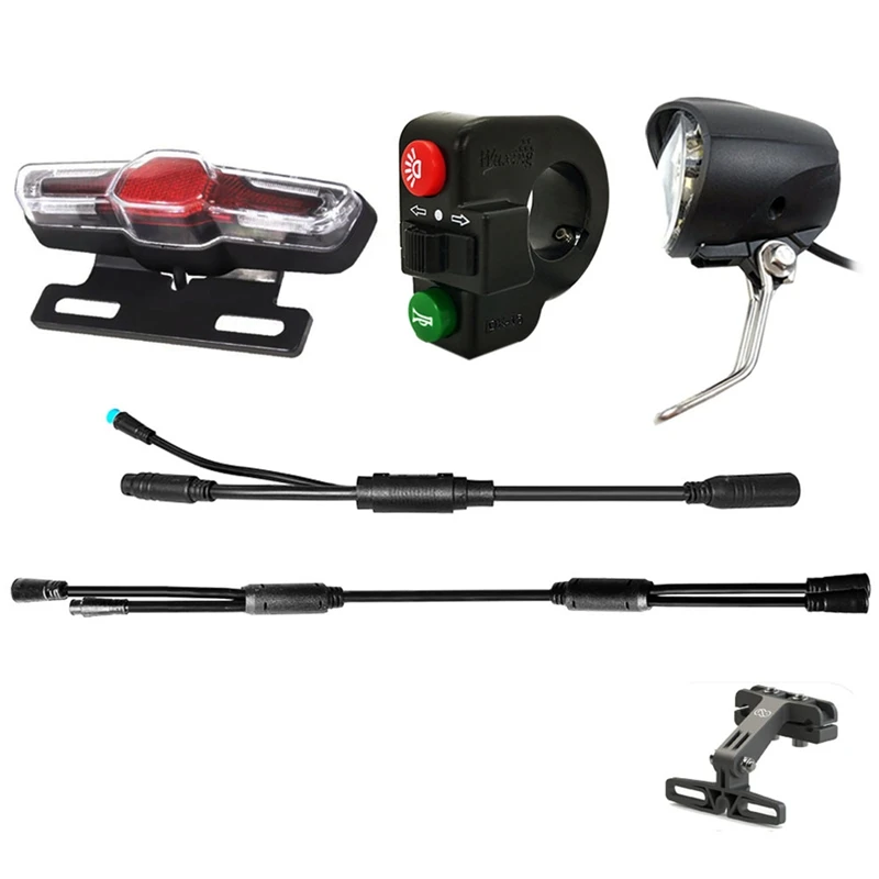 

Electric Bike 36V-48V Front Light Rear Light Turn Signal Brake Light DK15 Turn Horn Switch Ebike Replacement