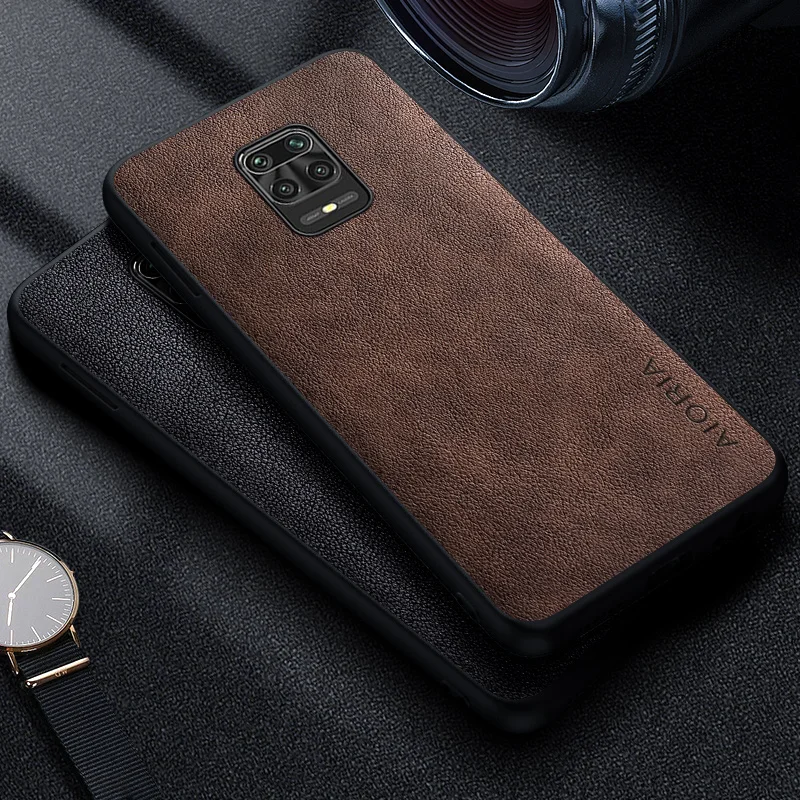 Premium Luxury Leather Retro Business Style Solid Color Phone Case