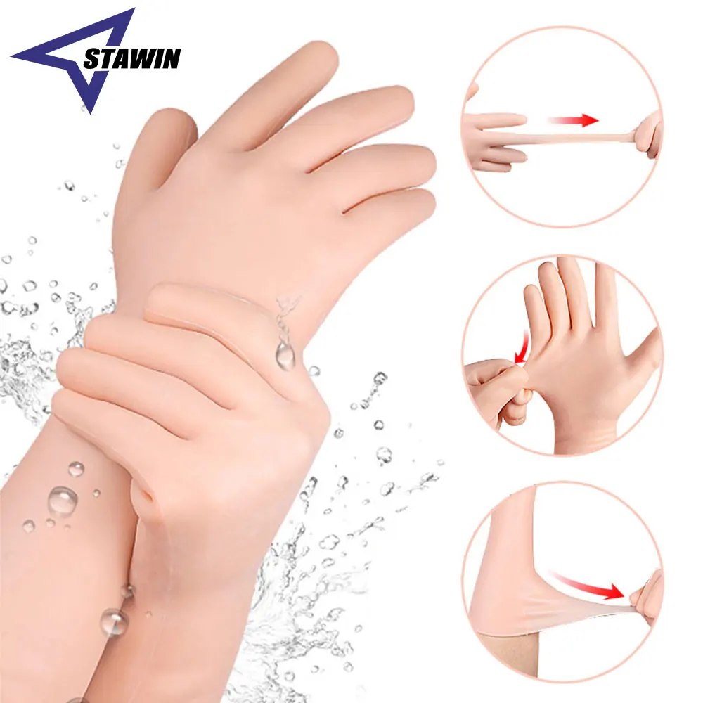 Reusable Moisturizing Gloves 1 Pair Overnight Long Dry Hands Full Finger Treatment Hands Care Anti Cracking SPA Home Use Unisex moisturizing gloves
