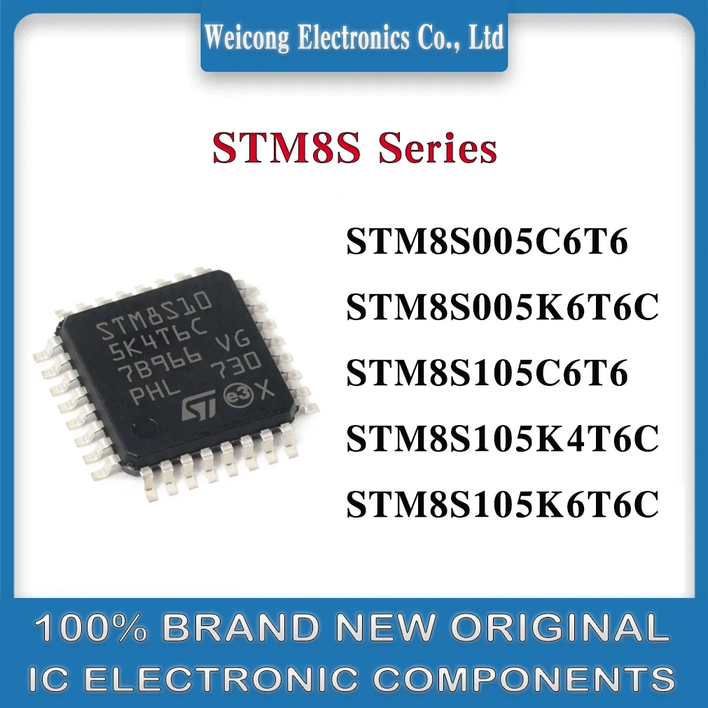 

STM8S005K6T6C STM8S105K4T6C STM8S105K6T6C STM8S005C6T6 STM8S105C6T6 STM8S005 STM8S105 STM8S STM8 STM ST IC MCU Chip