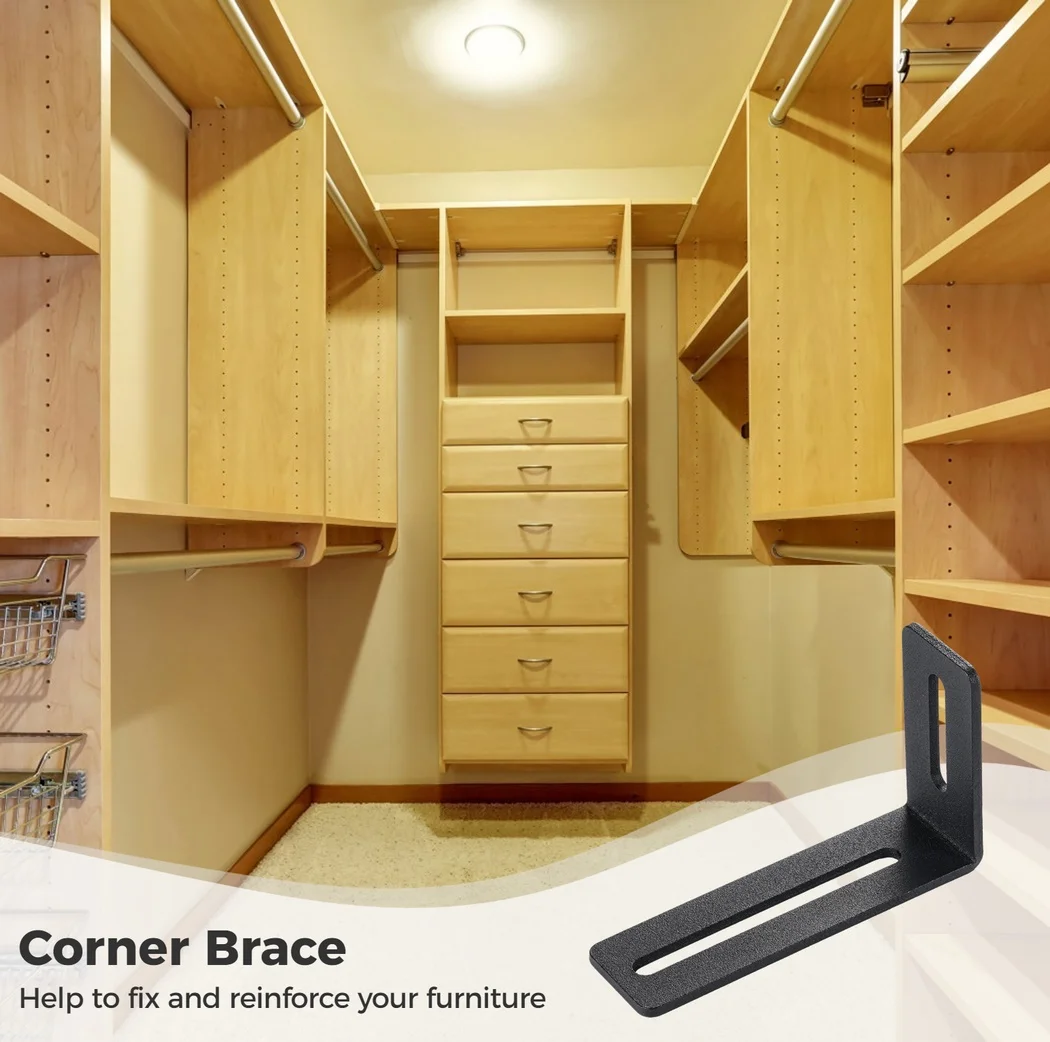 L���� ���� �귡Ŷ �ޱ� �귡Ŷ, DIY �÷��� ���� �ڳ� �극�̽� ����Ʈ, �ݼ� L �극�̽� ����, ���� ������, 10 ��