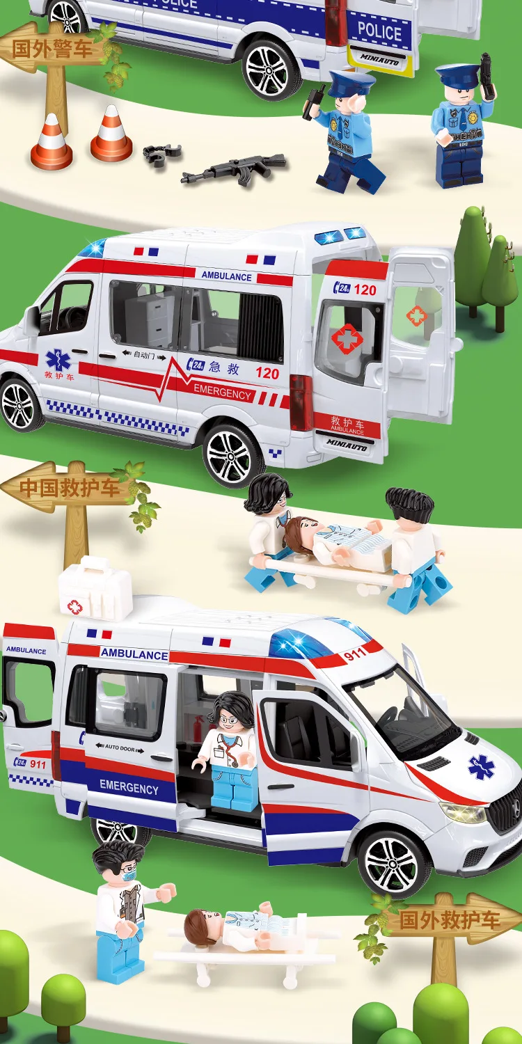 remote control car price Nicce 1:24 Benz Hospital Rescue Ambulance Metal Car Model Pull Back Sound and Light Alloy Car Toys for Children Boys Gifts A408 remote control cars for adults