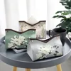 Creative Chinese Tissue Box Waterproof Home Living Room Paper Drawer Floral Paint Tissue Box Easy to Clean Printing Storage Box 3