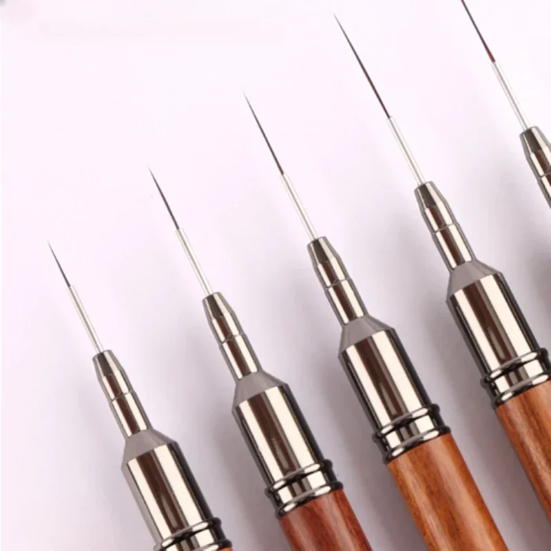 6/9/12/15/18MM Sandalwood Rod Nail Liner Brush Drawing Lines Stripe Painting Flower Pen Handle Nail Art Pen Brush Nail Art Tools images - 6