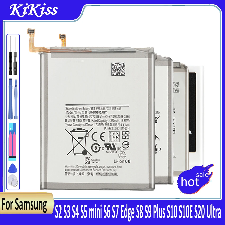 Batteria Per Samsung Galaxy S2 S3 S4 S5 Mini S6 S7 Edge S8 S9 Plus S10 S10E S20 Ultra S6Edge S7Edge Sm G925F G930F G935F G950F