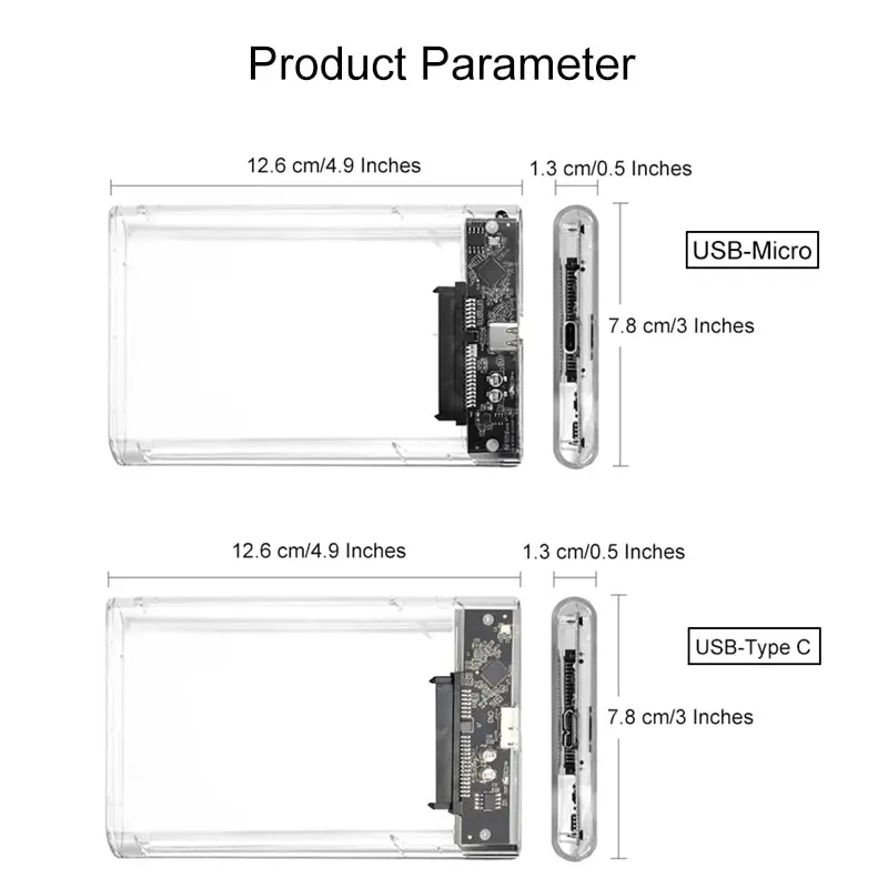 UnionSine MicroB  丮 HDD ̽, USB 3.0, 2.5 ġ, SATA 5Gbps HDD SSD ϵ ̺ Ŭ,  UASP, PC ƮϿ