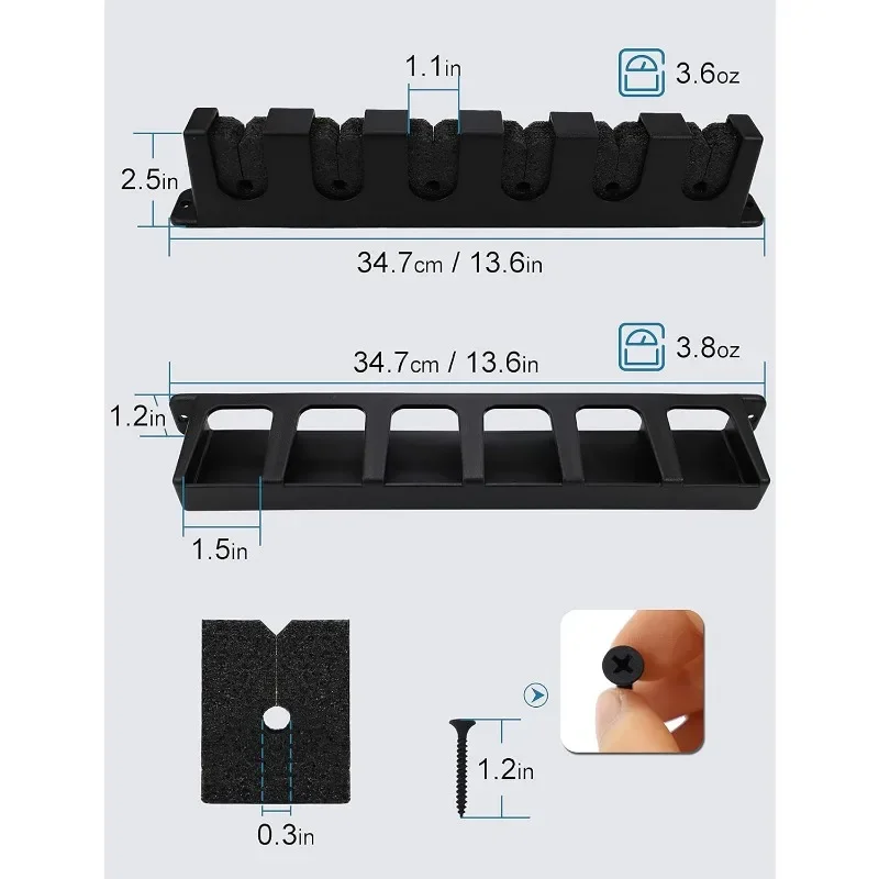 Fishing Rod Holder Fishing Rod Bracket Fishing Rod Support Fishing Rod Rest 8 Rod Holder Fishing Rod Holder Storage Tool Wall Mounted Modular Fishing Suitable for Garage Wall Space Saving Support Rack