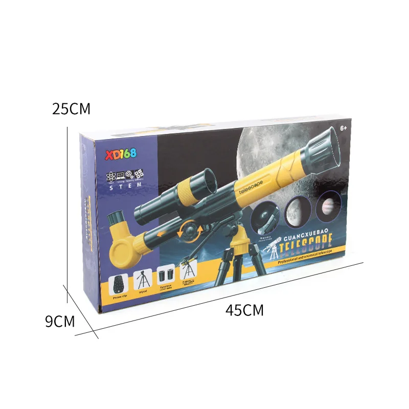 Kids' Telescopes 40X Science Experiment Monocular Educatinal Science Teaching Microscope Toy Toys for Child Toddler Kids