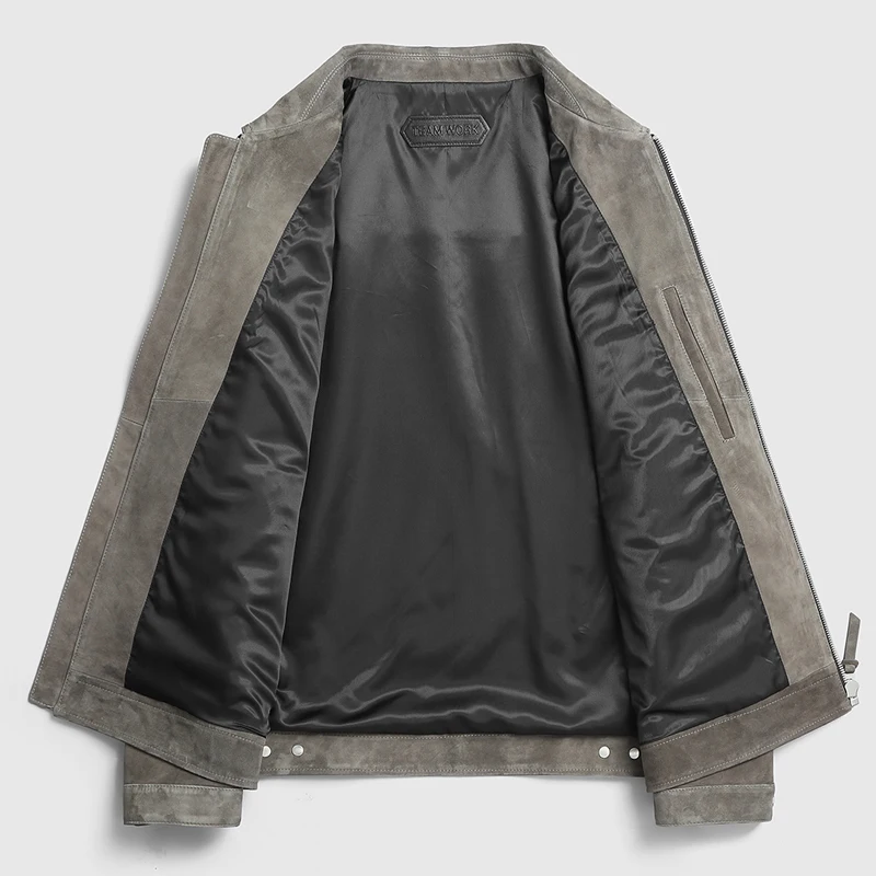 Luxury Suede Genuine Leather Jacket For Men NEW Imported Kid