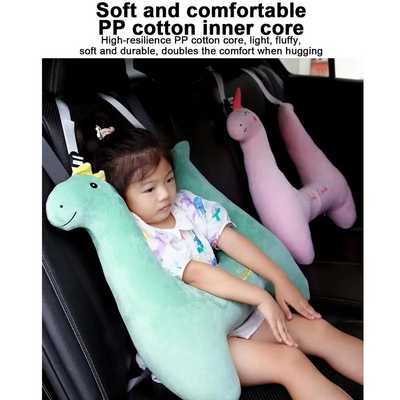 Pink Unicon Kid And Adult Car Sleeping Neck Head Support H-Shape Travel Pillow Cushion Car Seat Safety Neck Pillow Child Women