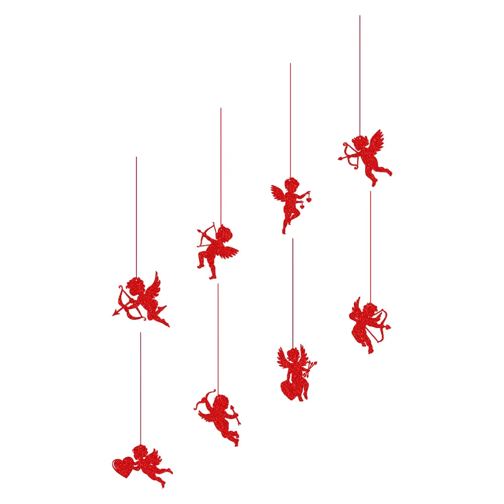 

Valentines Day Decoration Hanging Cupid Pendants Valentines Wedding Hanging Decorations Red Color