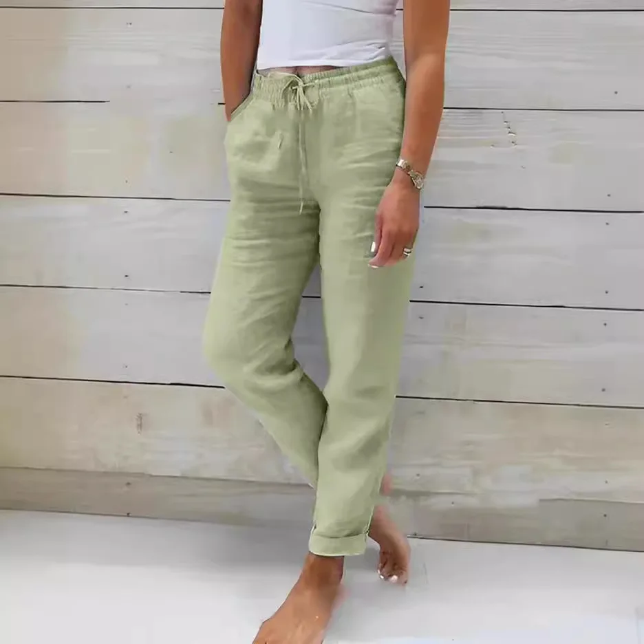 Women Cotton Linen Summer Pants