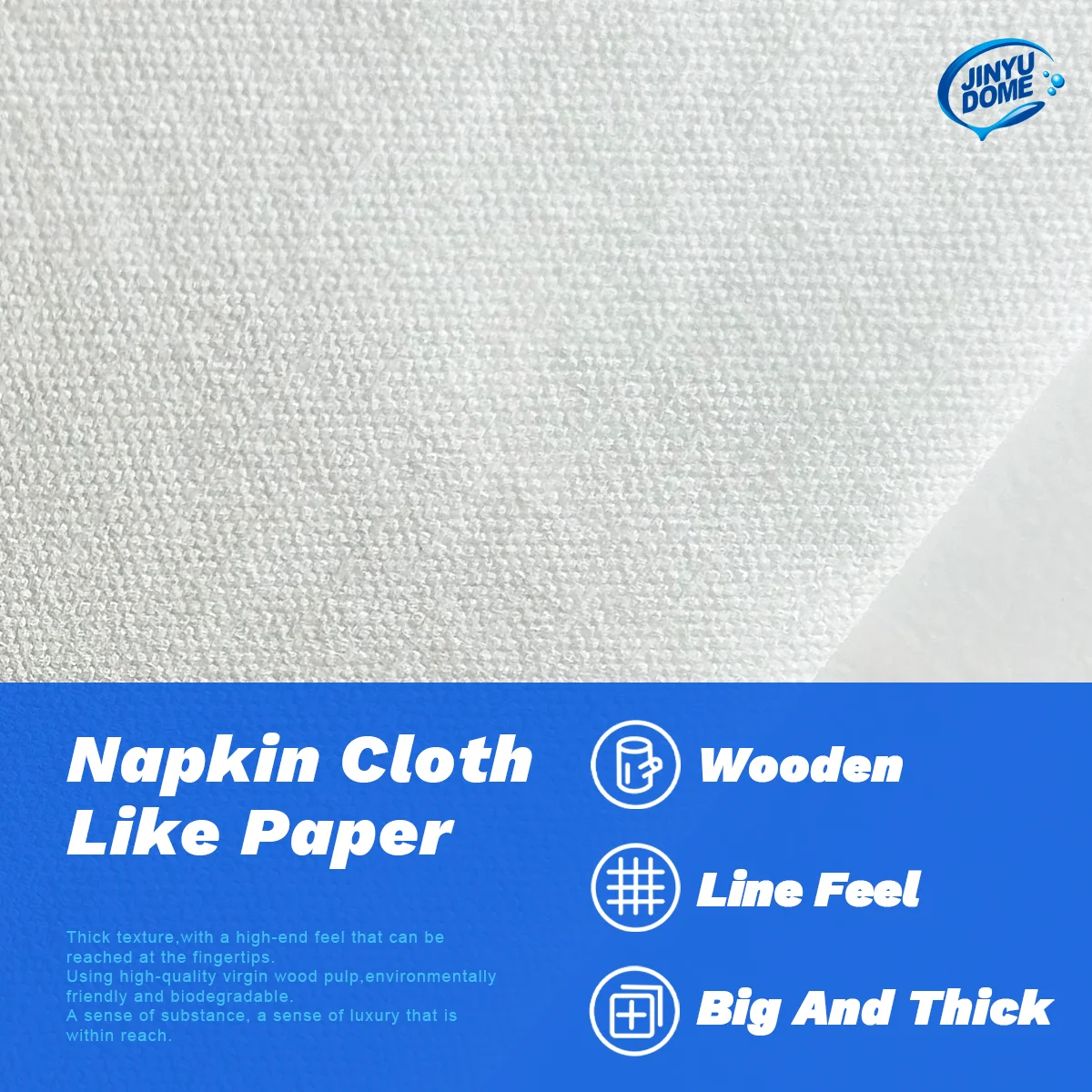 Disposable Tableware Paper Napkins JINYUDOME 100Pcs Disposable Linen-Feel Dinner Napkins 20*40cm White Napkin Towels Prefolded Paper Napkins Pad For Party Wedding