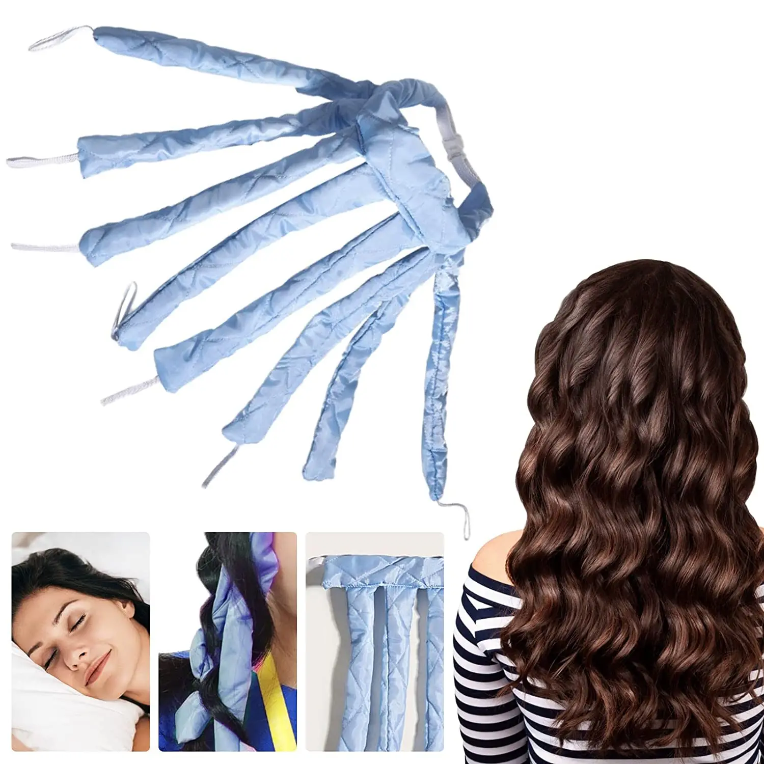 Heatless Sleeping Hair Curlers No Heat Curling Iron Rod Headband Curls