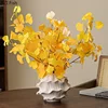 Creative Wave Shape Ceramic Vase Desk Decoration Flowers Arrangement Artificial Flower Decorative Vases Room Aesthetic Decor 1