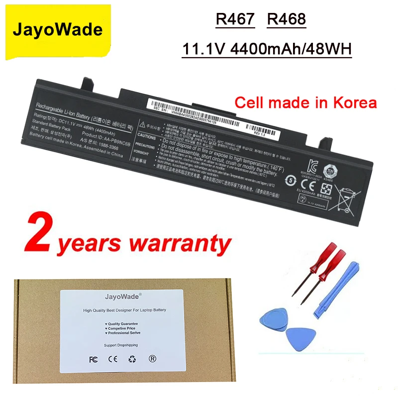 Jayowade Nuova Batteria Per Laptop Per Samsung Aa-Pb9Nc6B Aa-Pb9Ns6B Aa-Pb9Nc6W Aa-Pl9Nc6W R428 R429 R468 Np300 Np350 Rv410 Rv509 R530