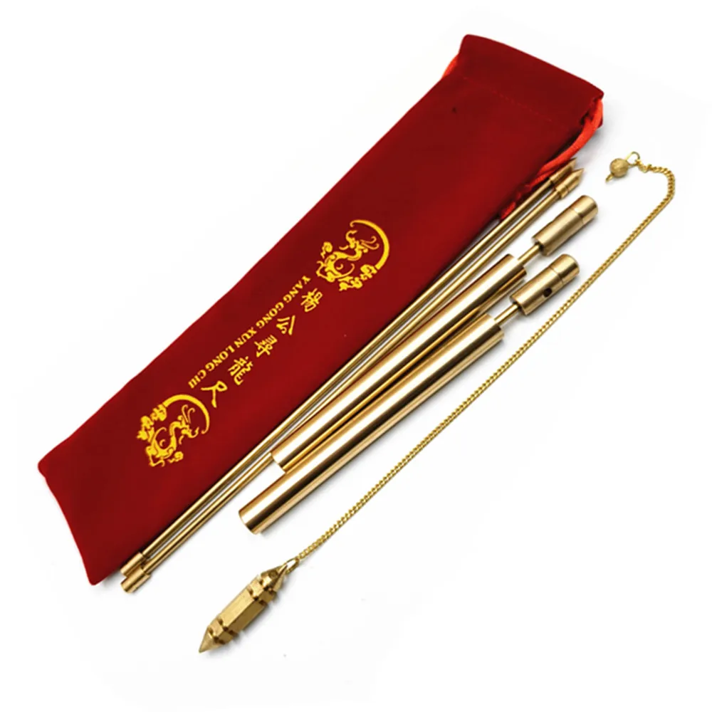 2PCS Copper Dowsing Rod, Divining Rods Upgraded Flexible Rotation Tool, Solid Copper and Brass Dowsing Rods with Gift