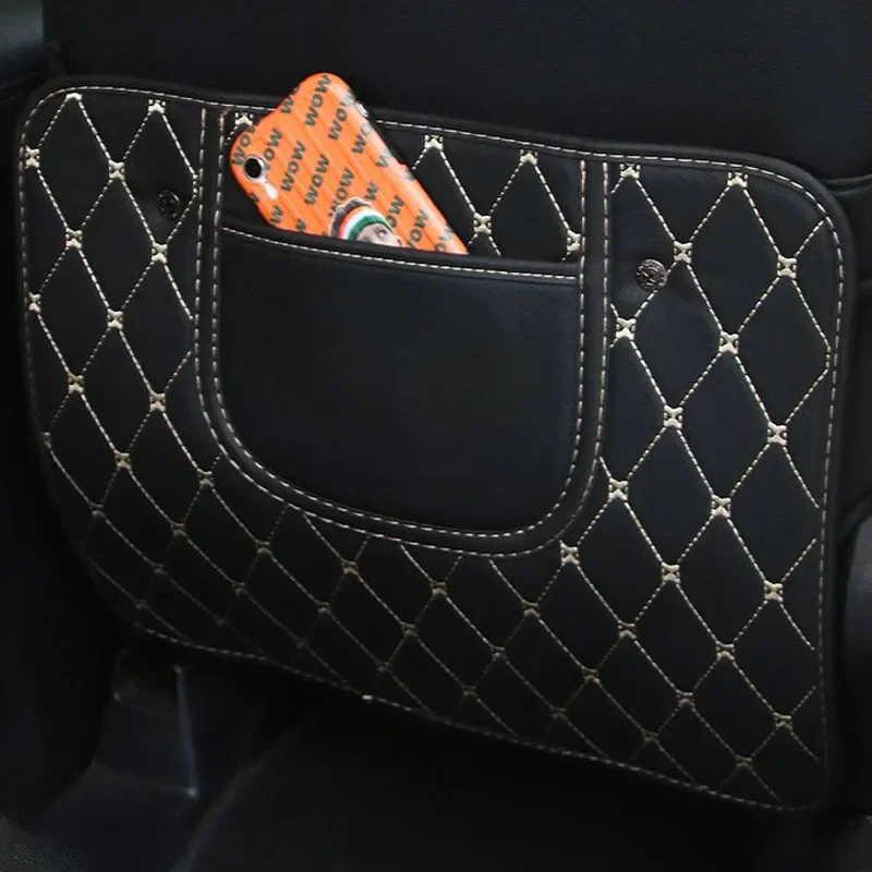 Automotive interior products half pack leather storage anti dirt and anti wear pads rear seat back kick pads car seat protector