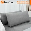 OTAUTAU Cotton Linen Pillow Case for Sofa Bed Headboard Couch Backrest Cushion Cover Pillowcase Long Body Throw Pillows KD002 2