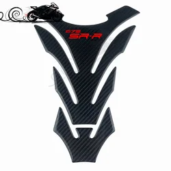 Carbon Fiber 3D Motorcycle Gas Tank Pad Decal Protector Sticker (A - red)
