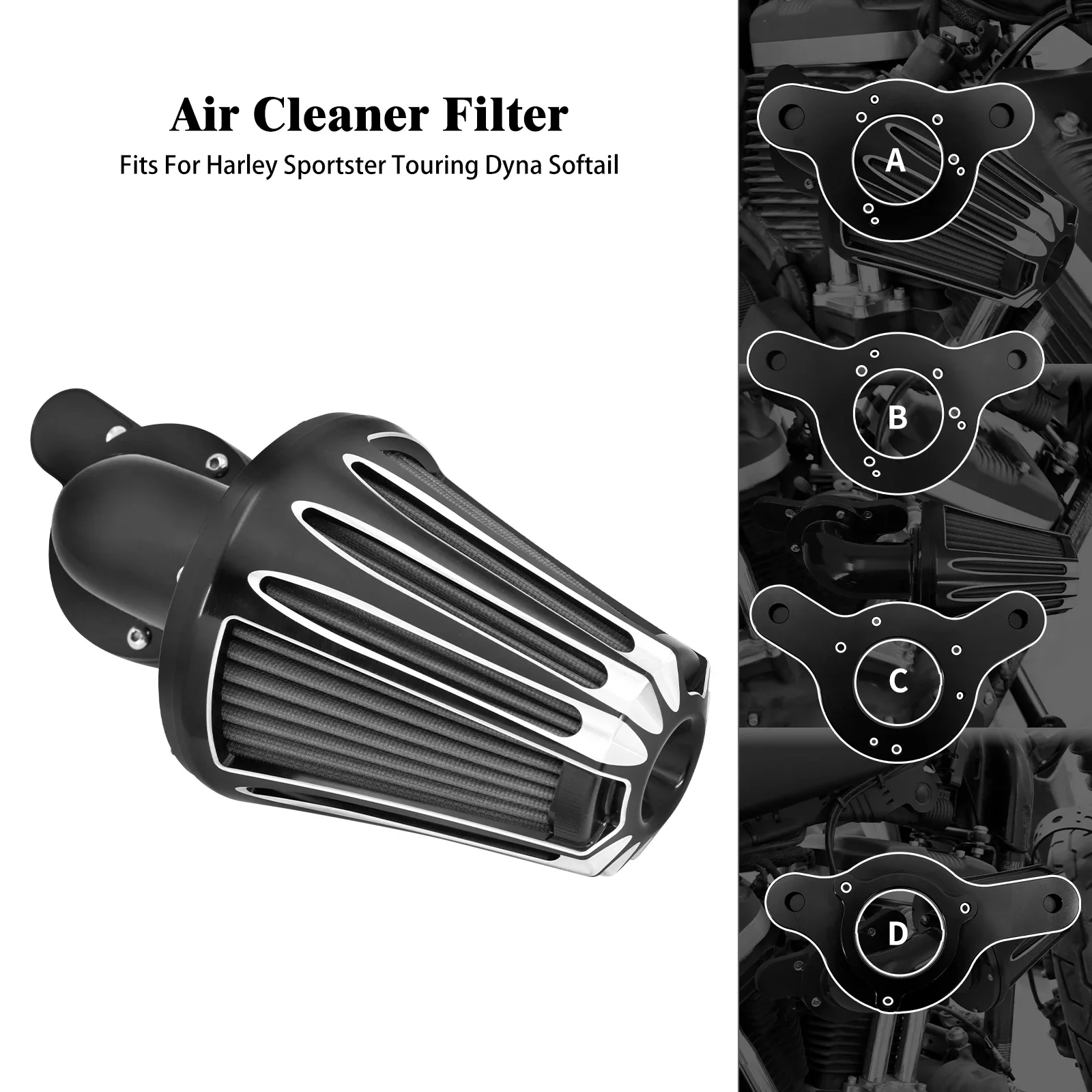 Moto CNC Filtro Aria Filtro di Aspirazione Per Harley Sportster XL 883 Touring Road King Electra Street Glide Softail Fat Bob Dyna