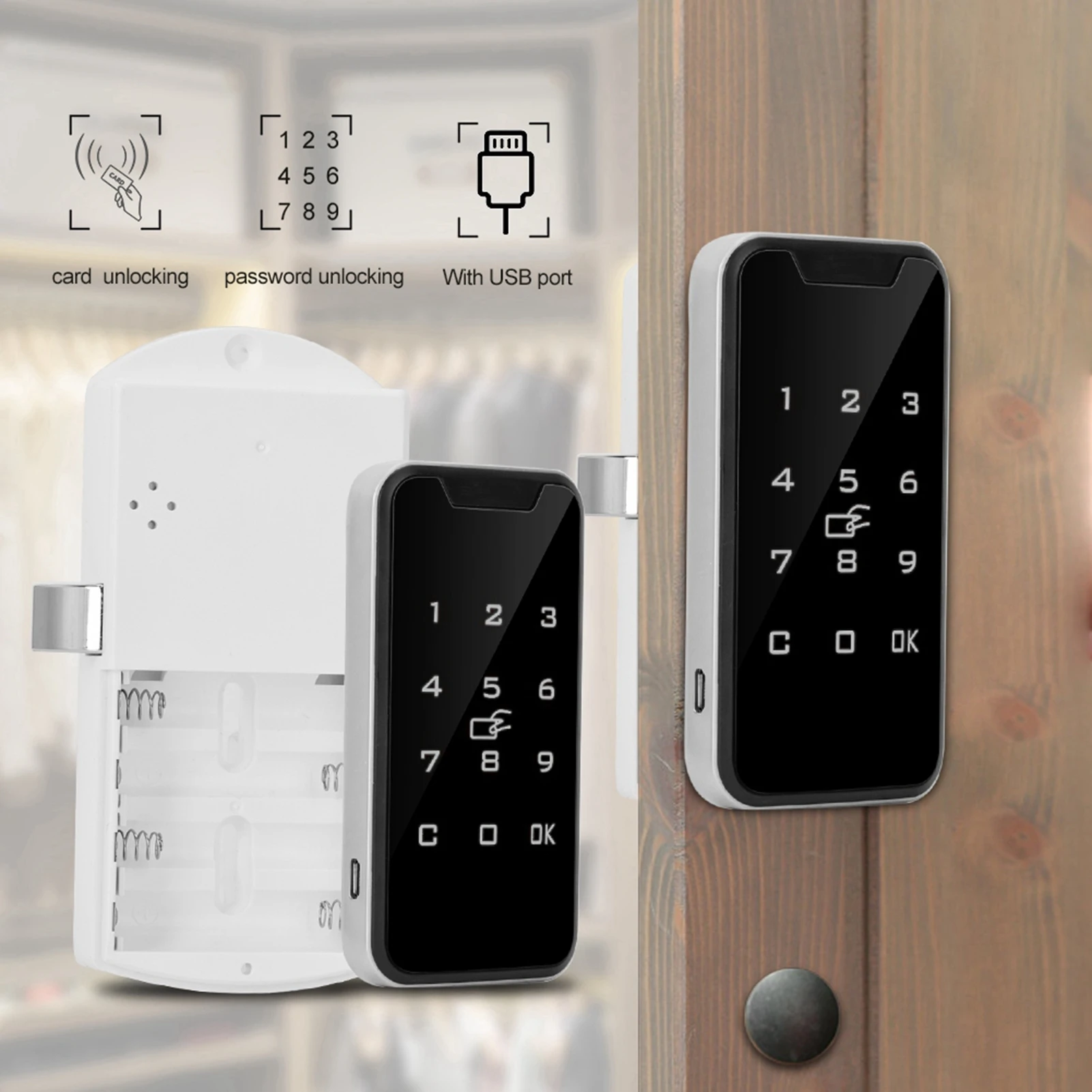 Smart Digital Touch Keypad Electronic Cabinet Lock