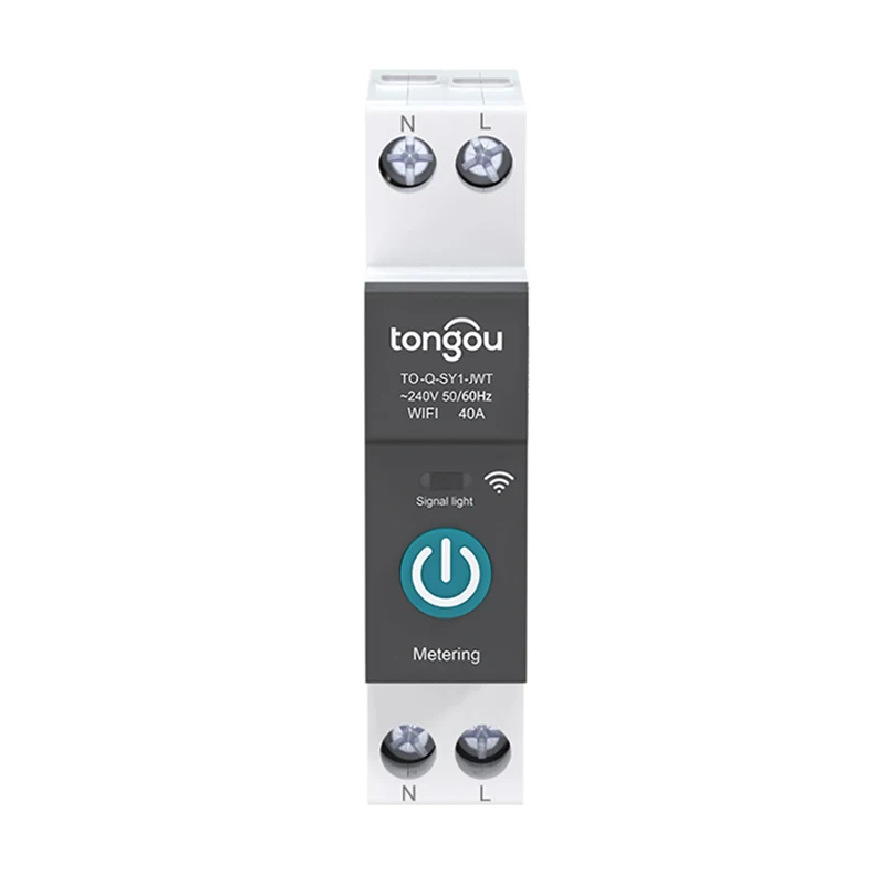 Disjoncteur Intelligent WiFi 63A 1P, Rail DIN, Commande à Distance, Option Compteur - Neuf