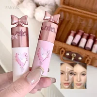 Correcteur éclaircissant liquide blanc rose, bâton de surbrillance mat pour le visage, couverture de taches d'acné, cernes, correcteur hydratant, maquillage 4