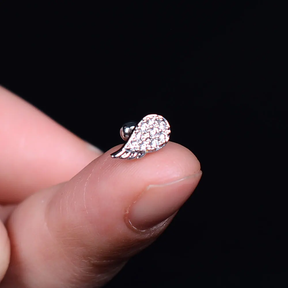 1 stück Edelstahl Ohr Piercing Bolzen Schlange Mond Runde Kugel Arc Knorpel Helix Conch Ball Schraube Zurück Ohrring Körper schmuck – Detail 27