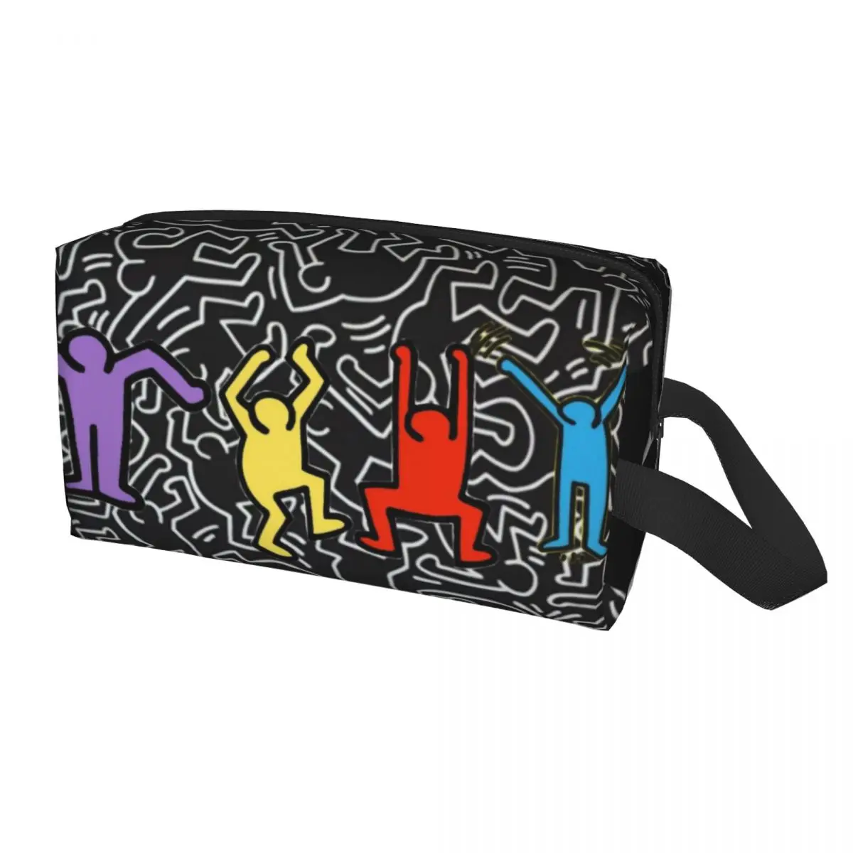 

Cute Keith Travel Toiletry Bag Women Dance Graffiti Pattern Makeup Cosmetic Organizer Beauty Storage Dopp Kit