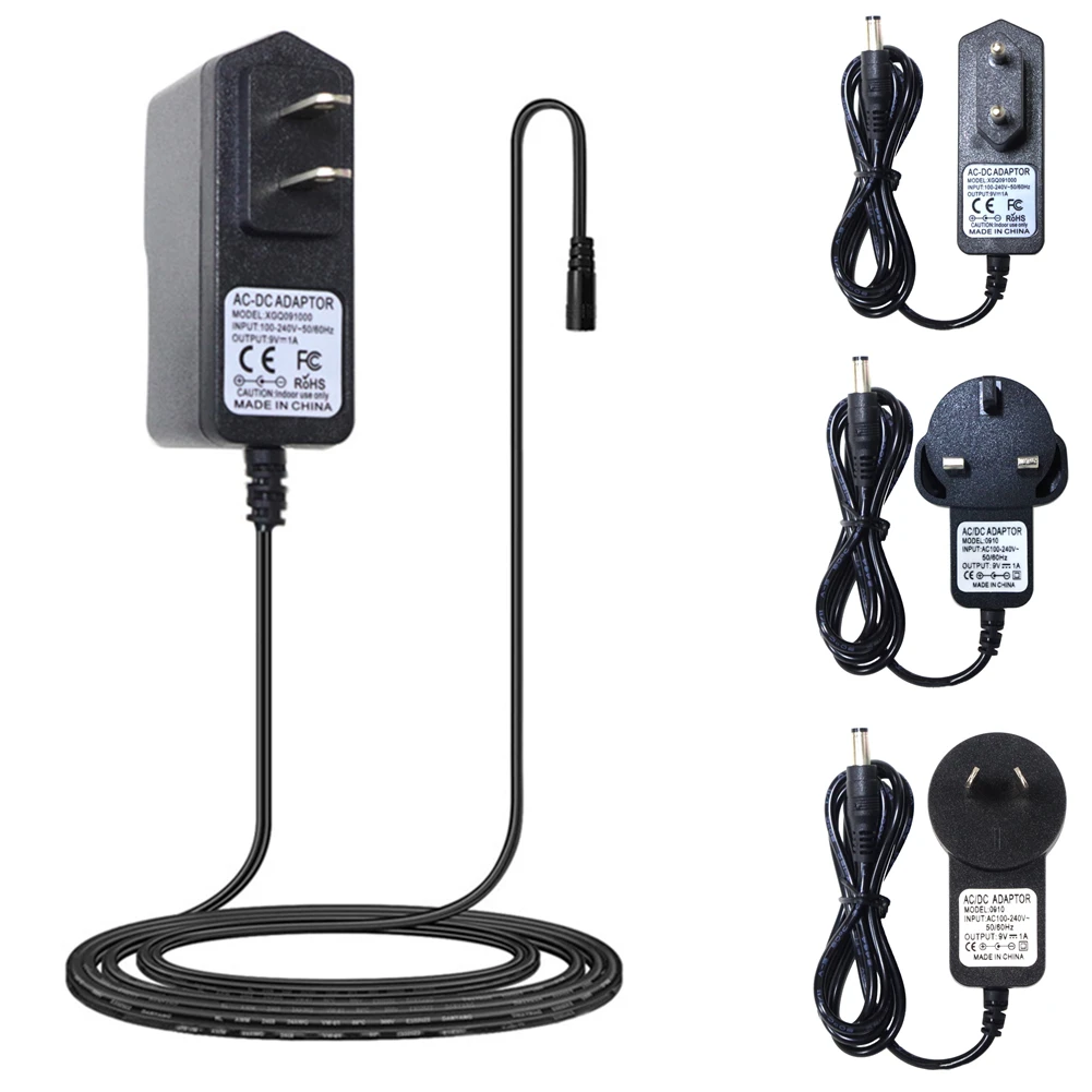 Dc 9V 1A Adattatore Di Alimentazione Per Pedale Per Chitarra Per Pedale Effetto Spina Us/Uk/Au/Eu Per Boss Digitech Zoom Accessorio Per Strumento Musi