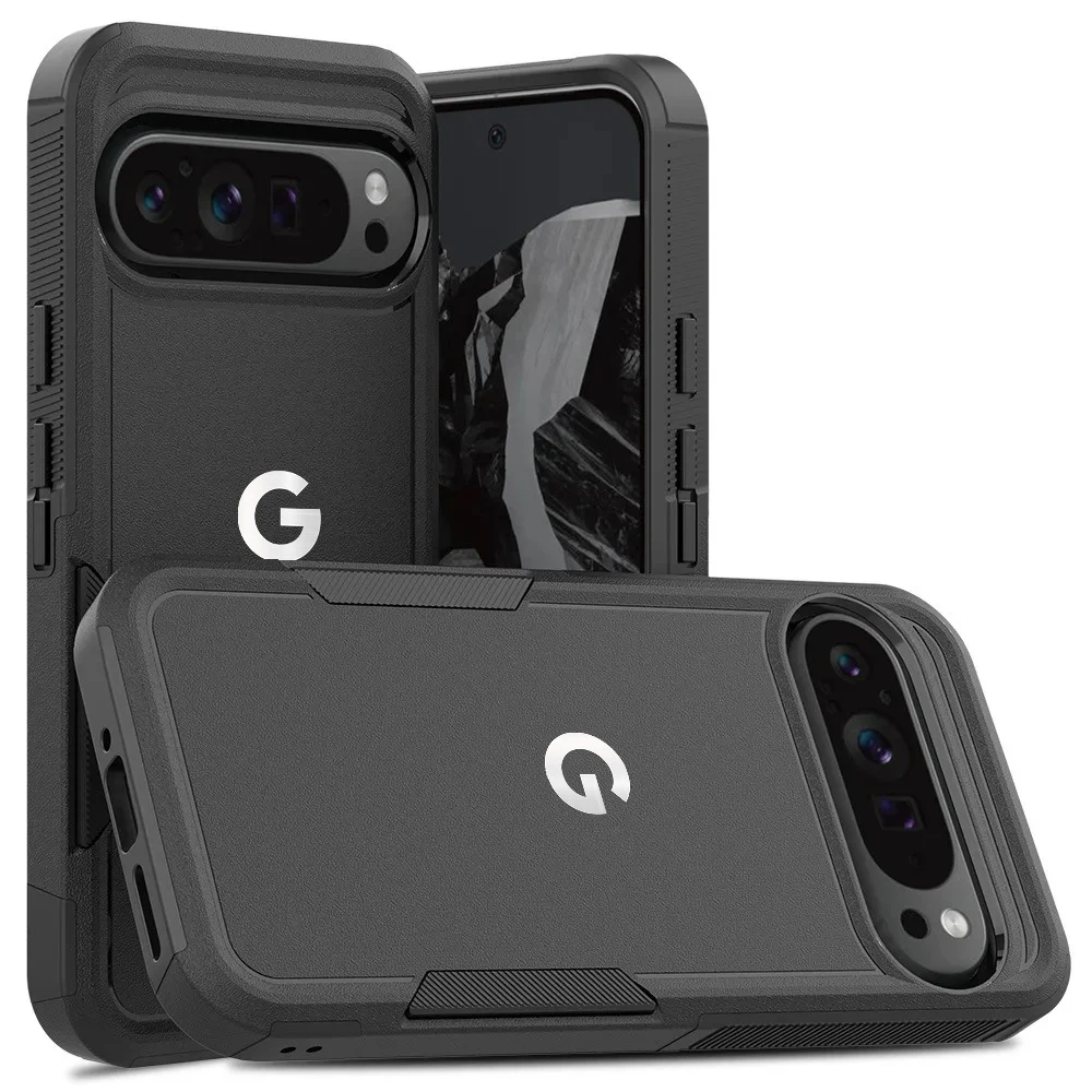 Durable Shockproof Armor Phone Case with Raised Lens Protection