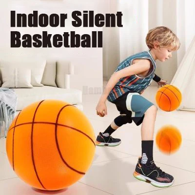 Pelota de baloncesto silenciosa para interiores, Pelota de espuma de rebote  de 24cm, juguetes deportivos de fútbol, Tamaño 7 - AliExpress