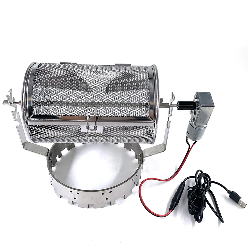 Description Picture 4 of itemElectric Manual Coffee Roaster Coffee Bean Nuts Baking Machine Home Outdoor Roasting Machine Stainless Steel