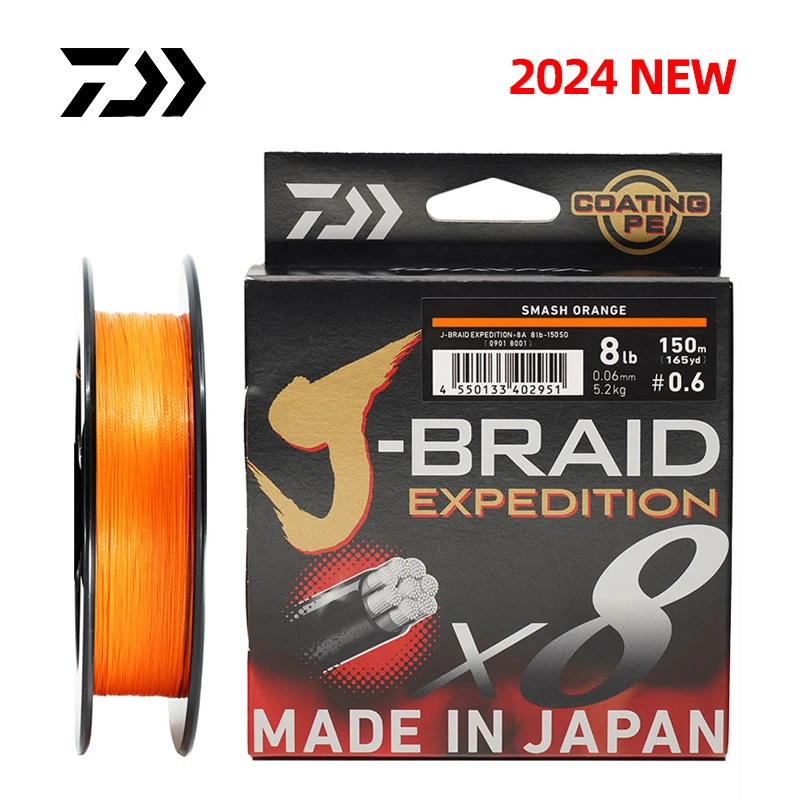 2024 DAIWA J-BRAID Expedition X8 สายตกปลา 150/300M Braided PE 1
