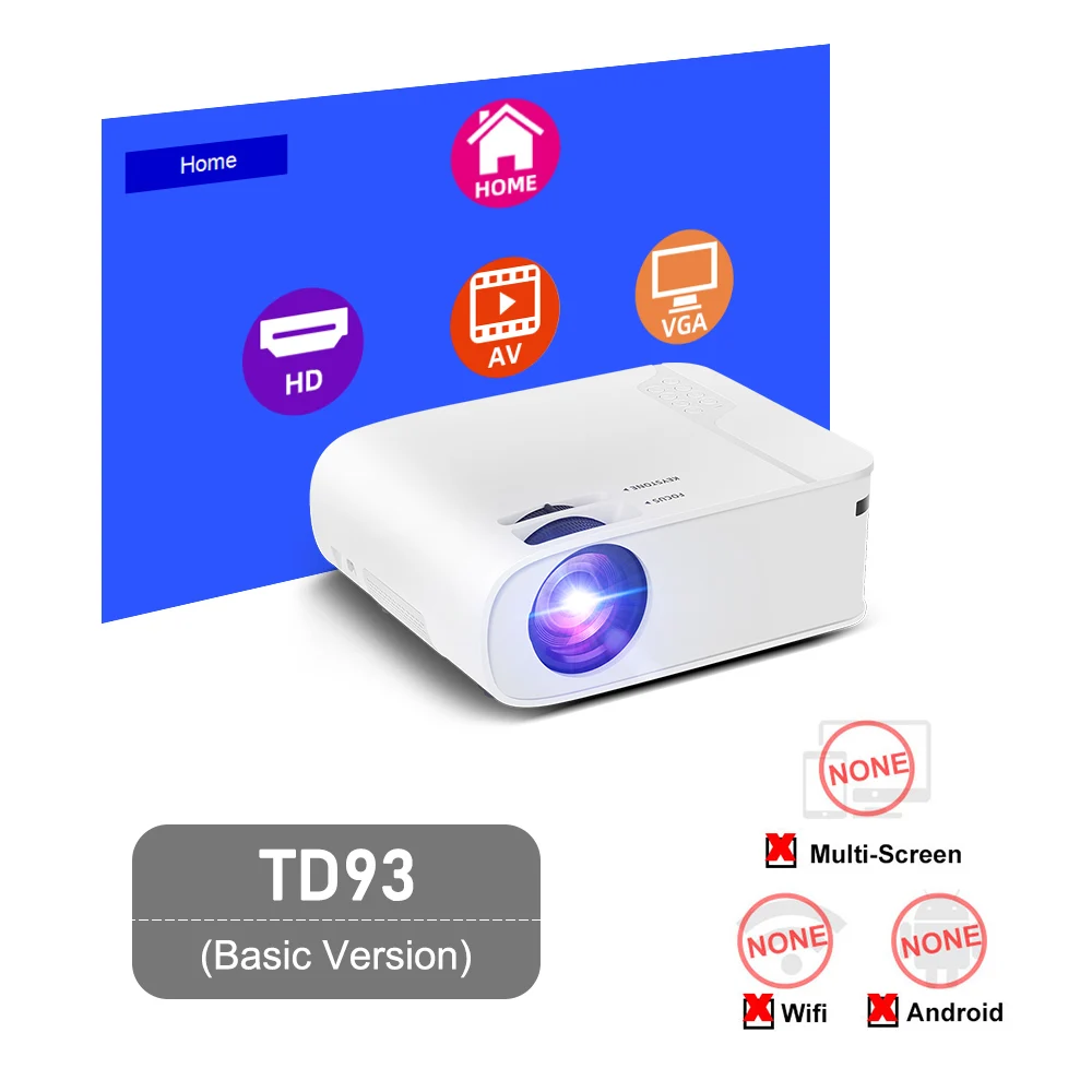 TD93 Projector 5G WiFi Full HD 1080P Bluetooth Projector Android Proyector  Support 2K 4K Portable LED Beamer 5800 Lumen AliExpress Mobile