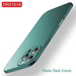 ZROTEVE Slim Matte Hard PC Cover - Sleek and Stylish Protective Phone Case - iPhone 13 Mini (Matte Dark Green)