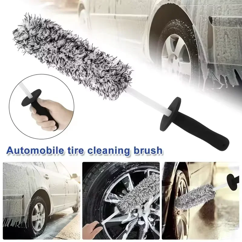 Car Wash Microfiber Wheels Brush Non-Slip Ultra Soft Car Cleaning Gloves Mitt Car Wheel Spokes Brushes Car Accessories 2