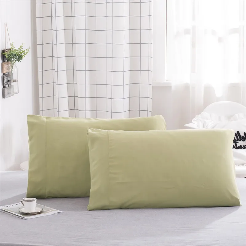 Luxurious Solid Color Pillowcase Set - Ultra Soft & Hypoallergenic in Elegant Black, Grey, or Pink