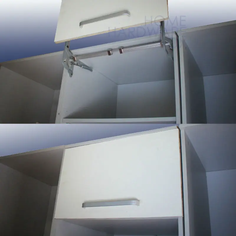 osea Cabinet Door Hinges Vertical Swing Lift Up Stay Pneumatic Arm Kitchen Mechanism Hinges Durable Silent Silver 
