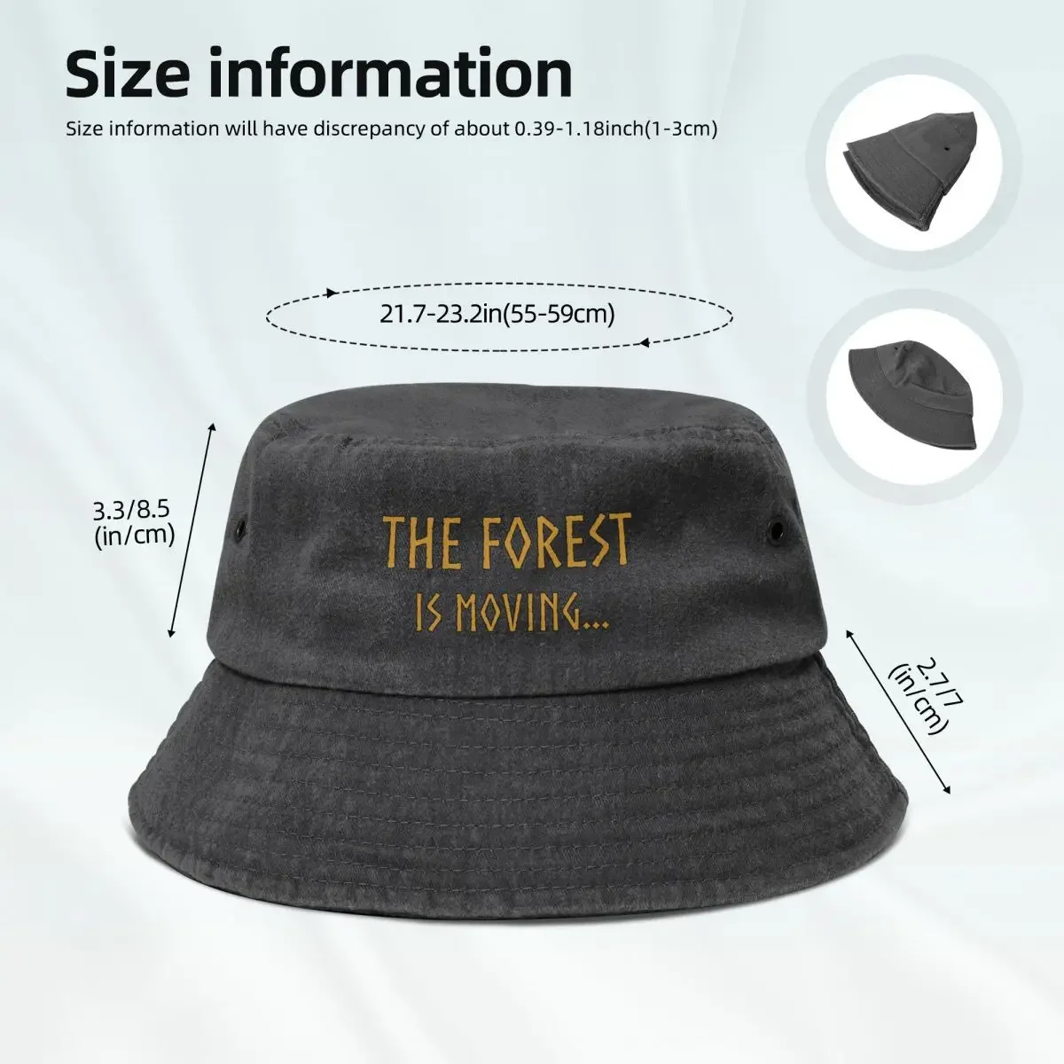 Forest is moving-Valheim 영감을 받은 버킷 햇, 햇빛 차단 모자, 여성 및 남성용