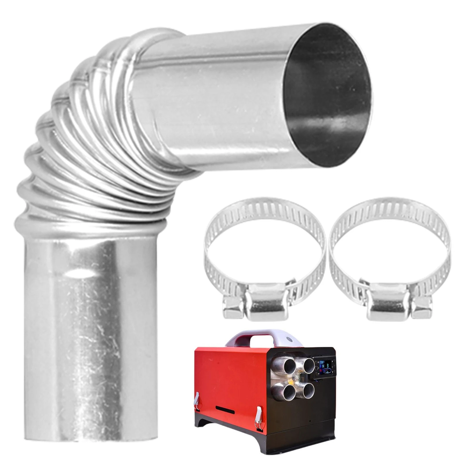 Exhaust Assembly 60-300cm Air Diesel Parking Heater Stainless Steel Exhaust Pipe Tube Gas Vent Fuel Tank Car Heaters for Propex Heater