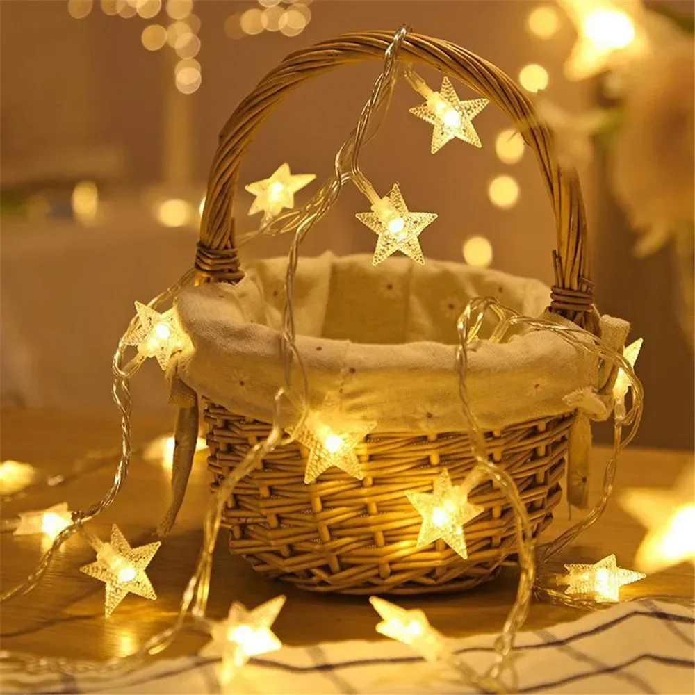 Waterproof LED Star String Lights for Outdoor Camping Wedding Party Decor