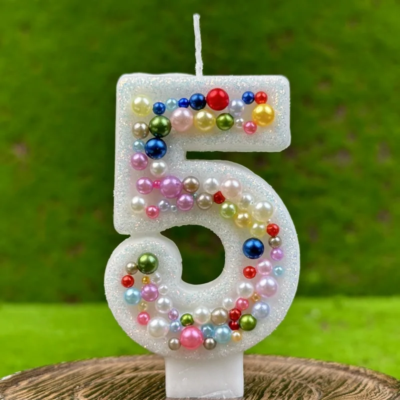 Creative Digital Birthday Candle Cake Party Decoration Birthday Wax DIY Brushing Mixed Color Number