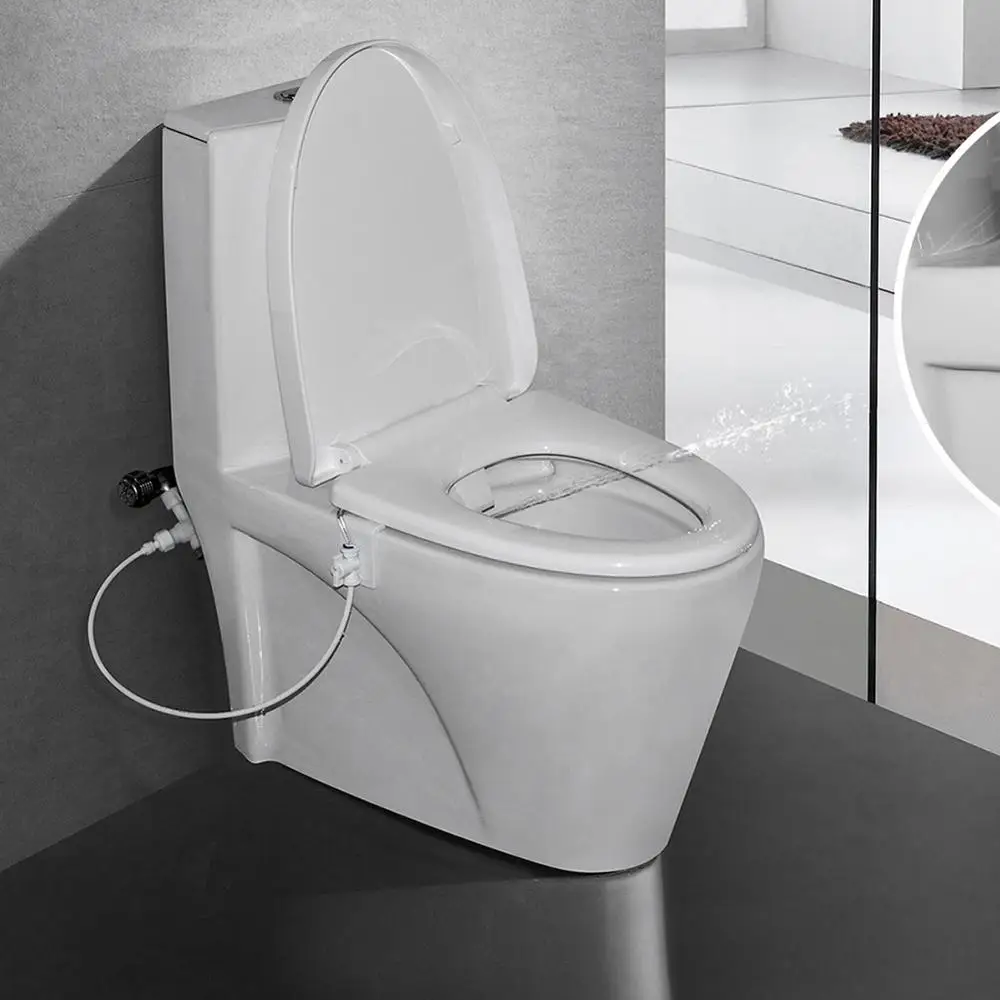 Smart Toilet Bidet Fresh Water Spray Clean Seat Non-Electric Kit Attachment New 
